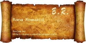 Bana Romuald névjegykártya